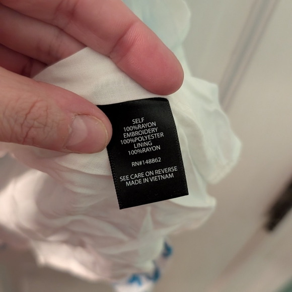 Torrid White Blue Eyelet Tiered Babydoll Top Plus Size 3x NWT - Picture 8 of 11